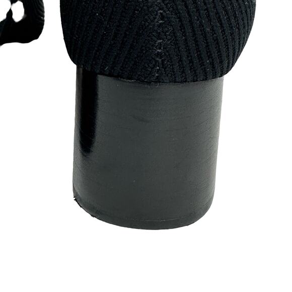 Vince Tasha Knit Stretch Boot Round Chunky Heel Pull on - Picture 4 of 12